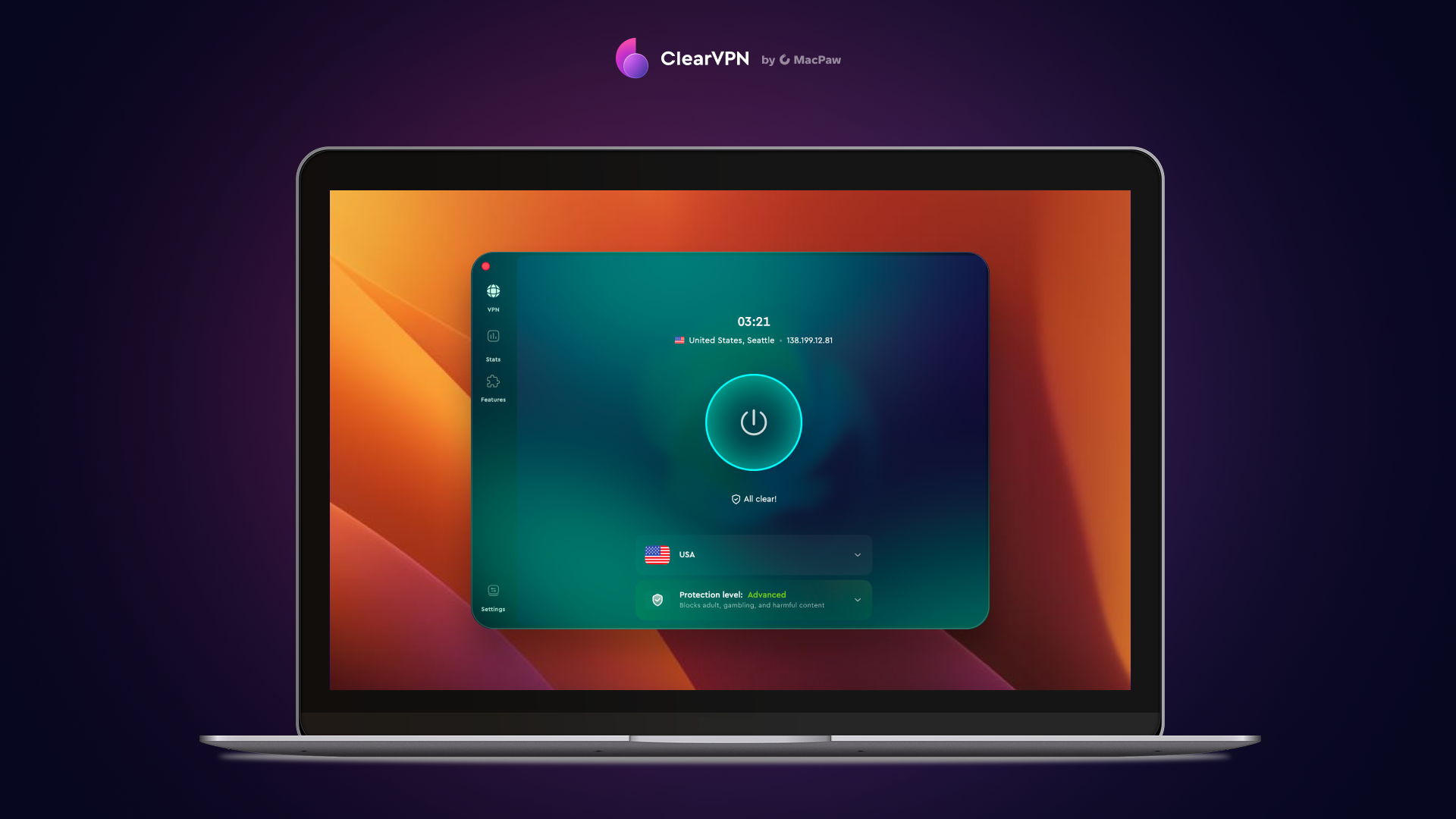 MacPaw представила "Безпечний режим для дітей" у ClearVPN. Блокує онлайн-казино та загрозливий контент